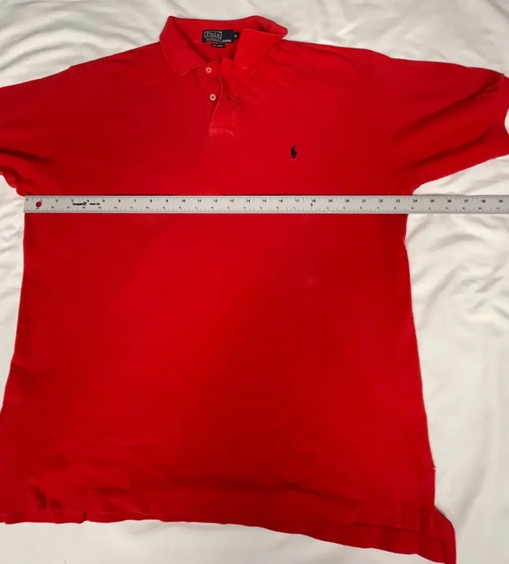 Polo by Ralph Lauren Red Cotton Polo Shirt XL – Made in Bolivia, Classic Fit